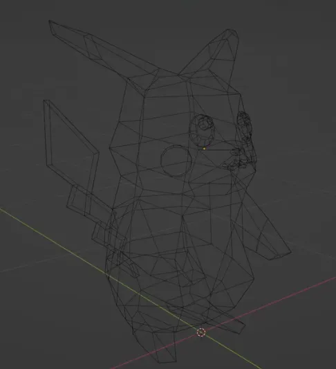 pikachu wireframe